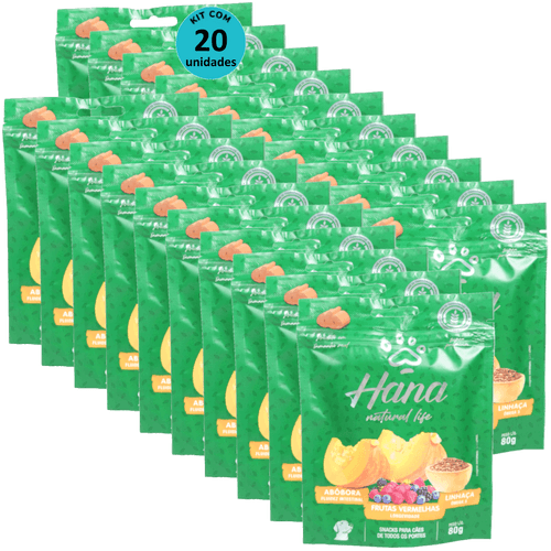 Hana Natural Life Abóbora Frutas Vermelhas Linhaça 80g Para Cães Adultos Kit C/ 20 Un Hana Natural Life Abóbora Frutas Vermelhas Linhaça 80g Para Cães Adultos Kit C/ 20 Un